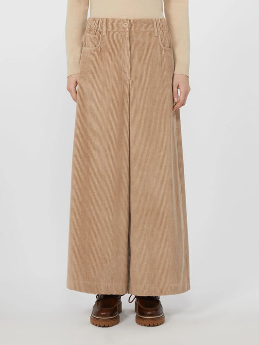 URSOLA - Cropped cotton velvet trousers