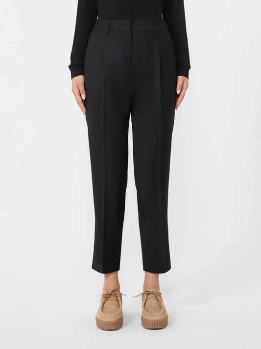 CALDAIA - Wool flannel cigarette trousers