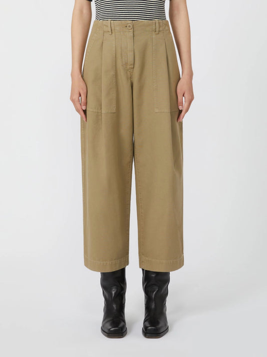 VISTA - Canvas barrel-leg jeans