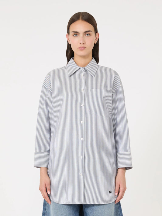 QUEVA - Oversized cotton Oxford shirt
