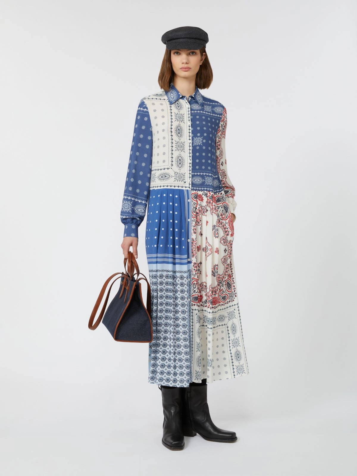 ZUAI - Printed viscose shirt dress