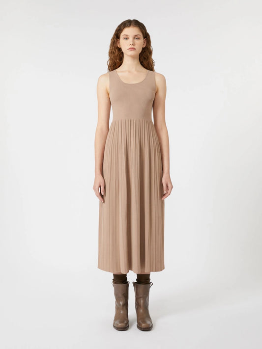 MARKUS - Plissé-pleated viscose crepe dress