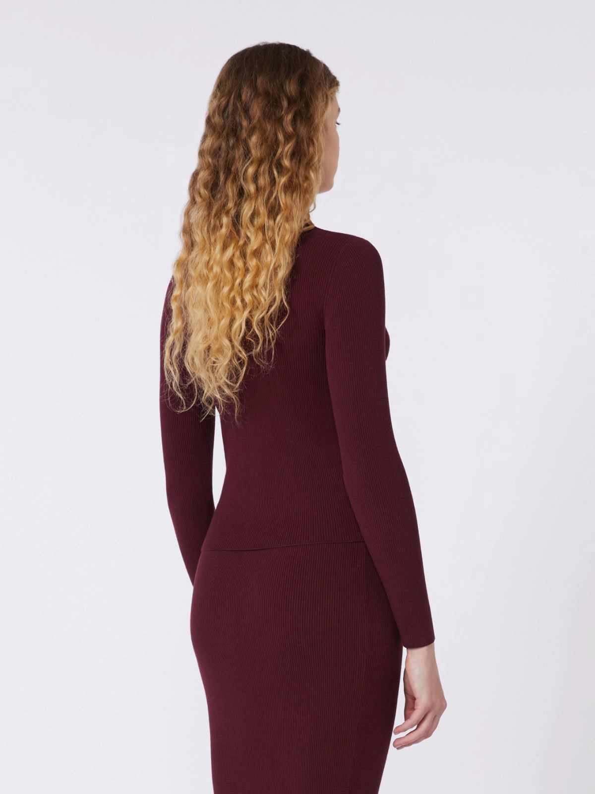 WKDESULE - Rib-knit viscose cardigan