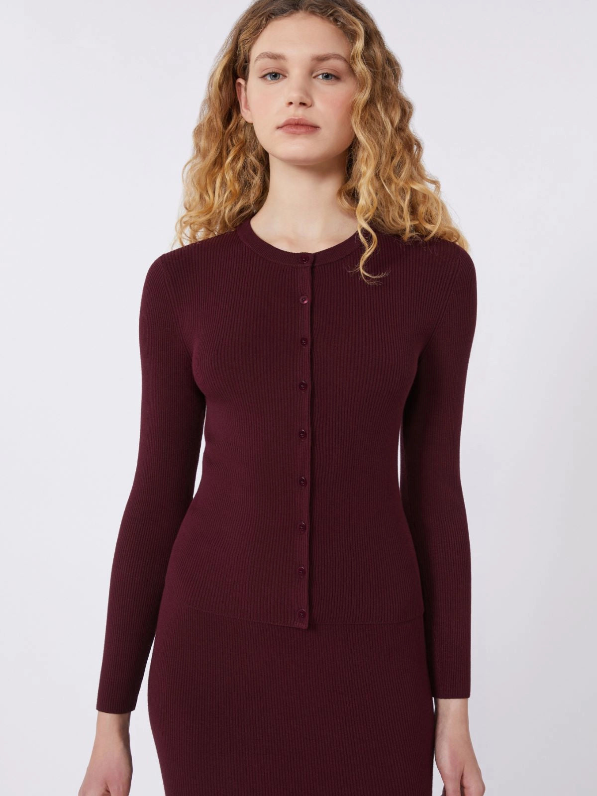 WKDESULE - Rib-knit viscose cardigan