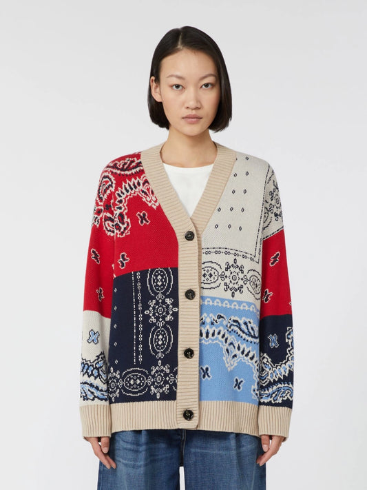 BAOBAB - Oversized jacquard yarn cardigan