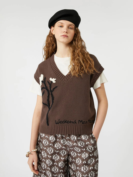 CRUSCA - Inlaid cotton-blend gilet