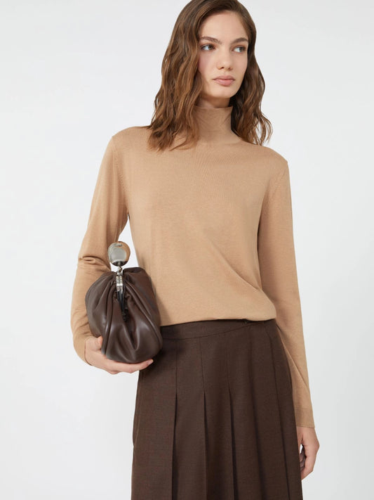 KIKU - Wool and silk knit turtleneck