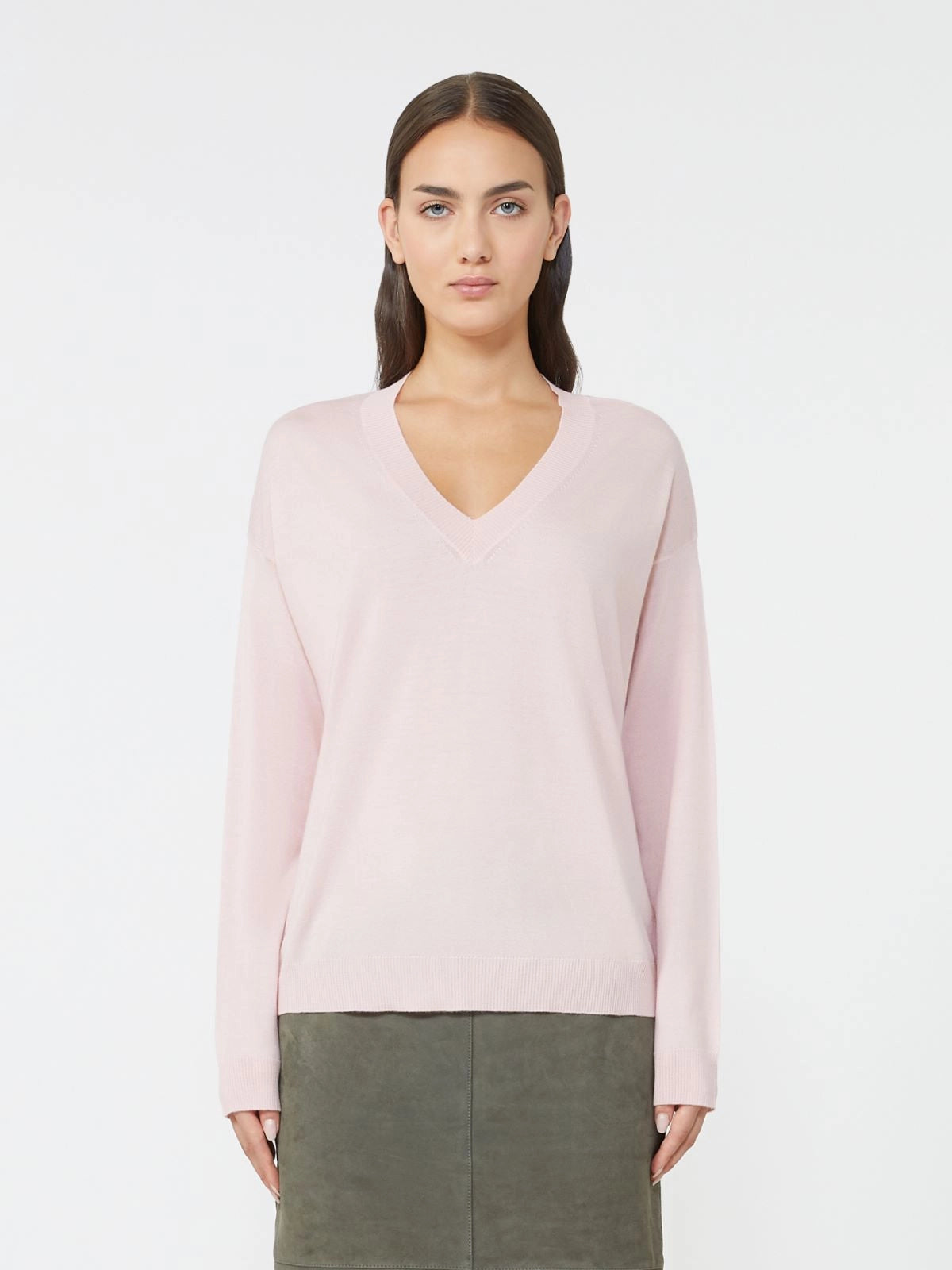 FIOCCHI - Wool and cashmere V-neck jumper