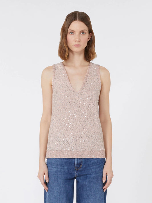 ACAICI - Sequinned knitted top