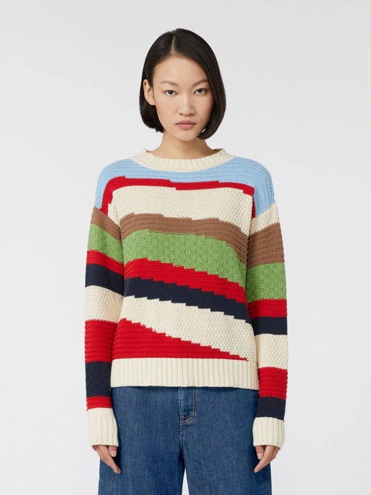 POLO - Inlaid cotton sweater