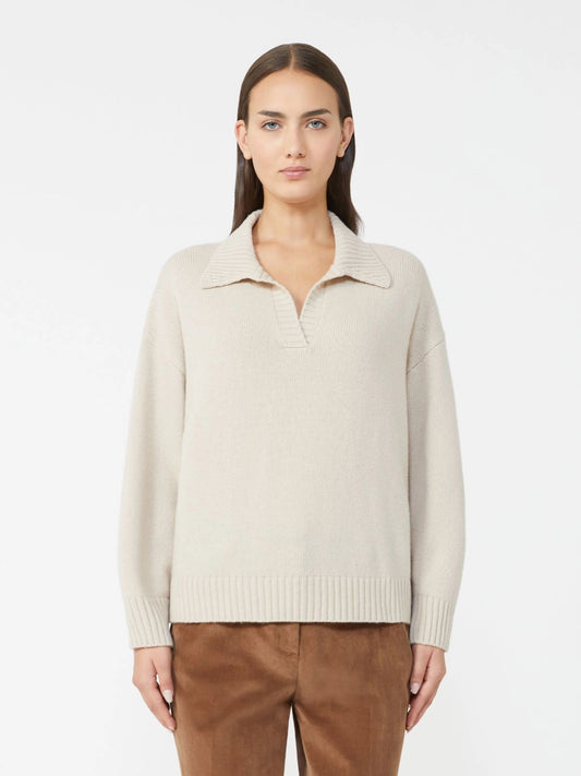 AGRE - Wool knit polo shirt