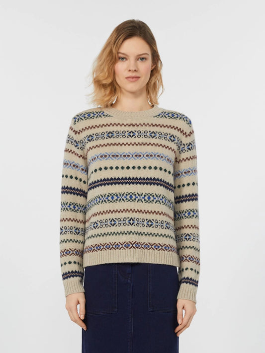 QUIRITE - Wool and alpaca jacquard jumper