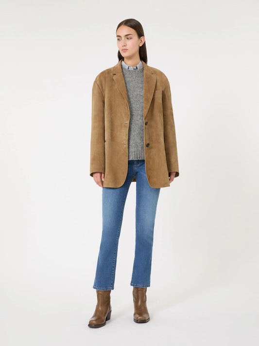 ROLANDA - Oversized suede blazer