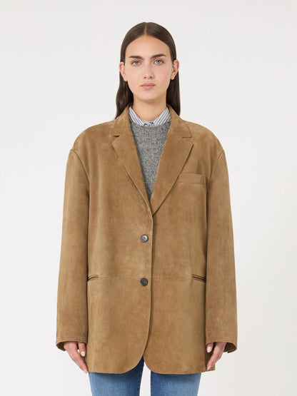 ROLANDA - Oversized suede blazer