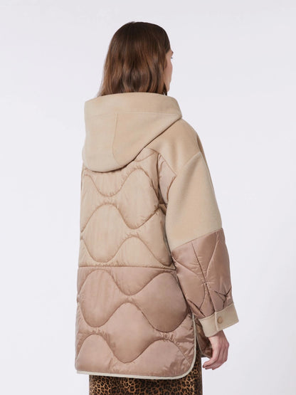 WKDOSSOLA - Padded coat in double-sided wool and nylon