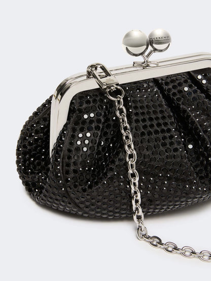 WKALAMA - Rhinestone-adorned small satin Pasticcino Bag