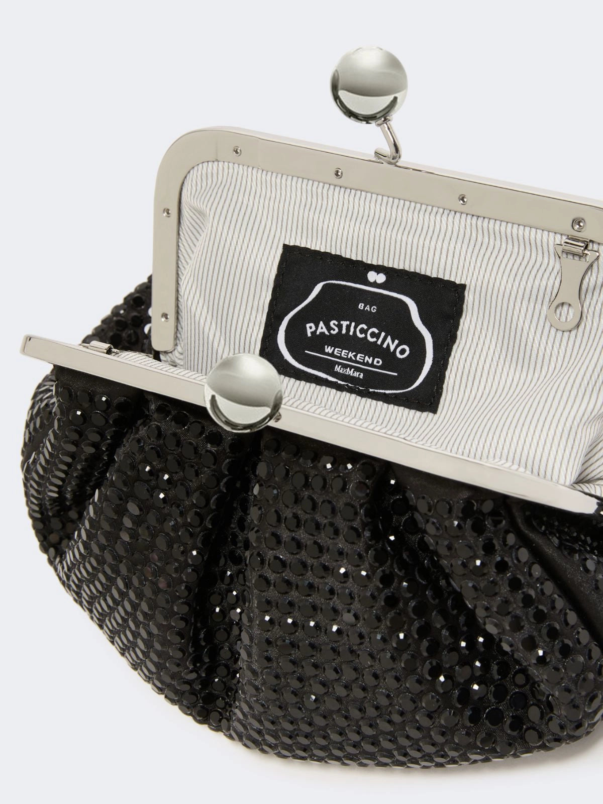 WKALAMA - Rhinestone-adorned small satin Pasticcino Bag