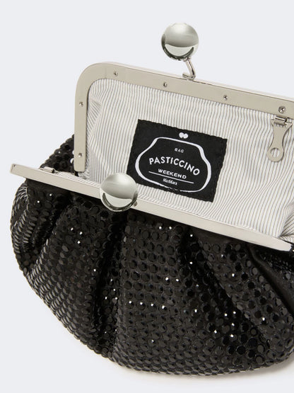 WKALAMA - Rhinestone-adorned small satin Pasticcino Bag