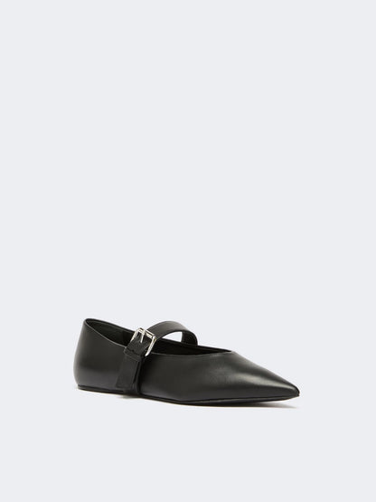 WKAGEL - Leather pointed-toe ballet flats
