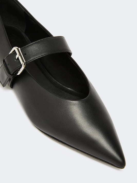 WKAGEL - Leather pointed-toe ballet flats