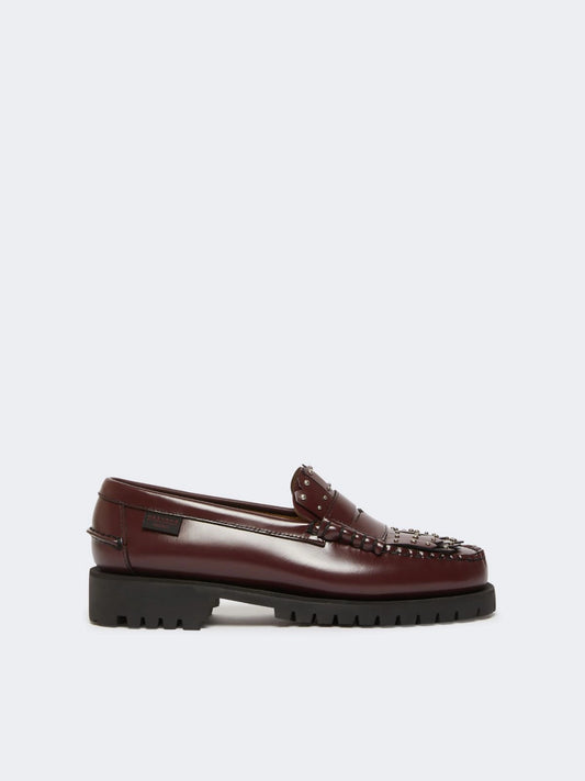 WEEKENDANLUG - Leather loafers with micro studs