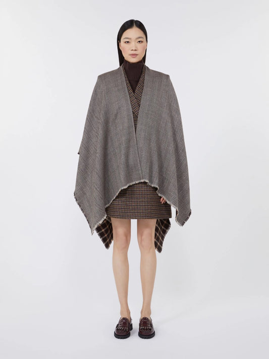 OGNUNO - Double-face wool cape