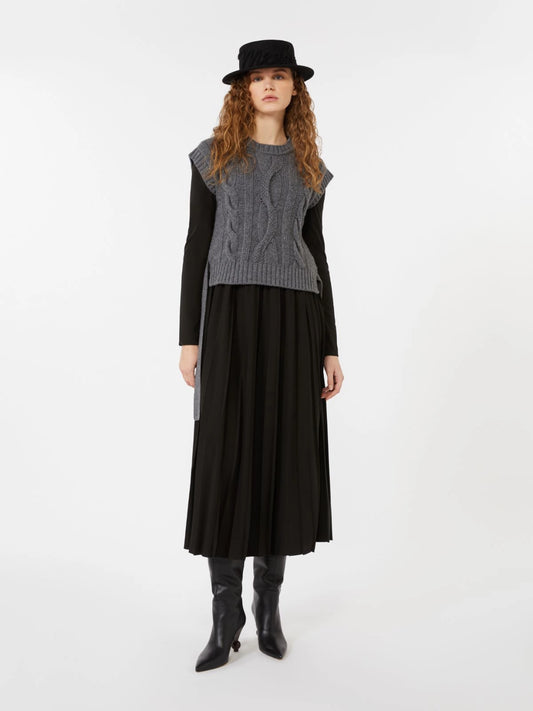 EBRO - 2-in-1 jersey and wool knit dress
