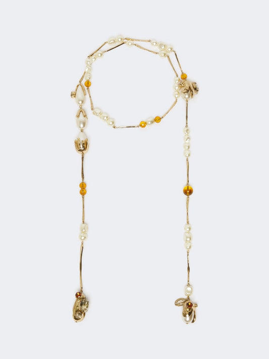 TROPEA - Metal lariat necklace