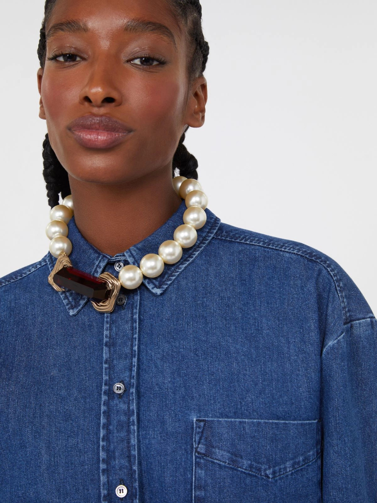NOREL - Choker necklace with pearls