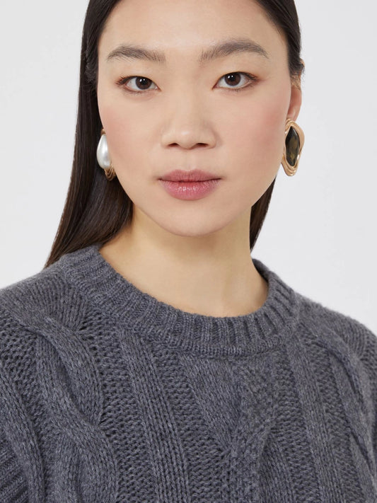 SAVA - Pearl and rhinestone earrings