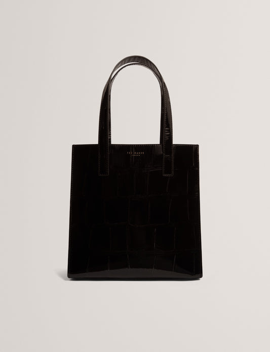 VIVANAA-Patent Croc Texture Large Icon Tote Bag