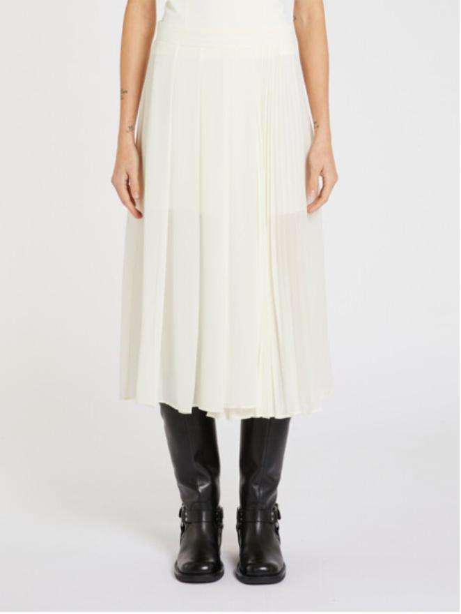 FRAC - Plissé-pleated georgette skirt