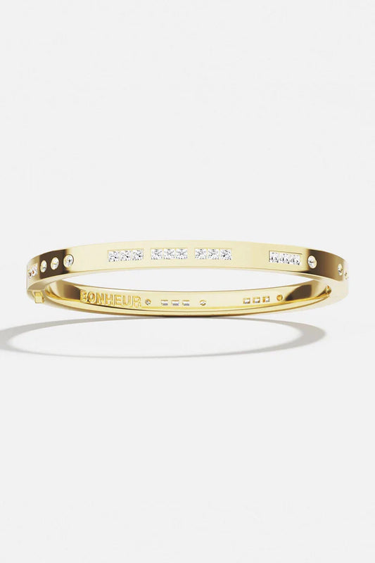 morse code - BONHEUR Morse Code Bangle