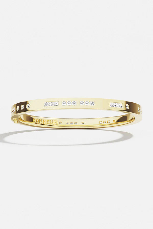 morse code  - BONHEUR Morse Code Bangle