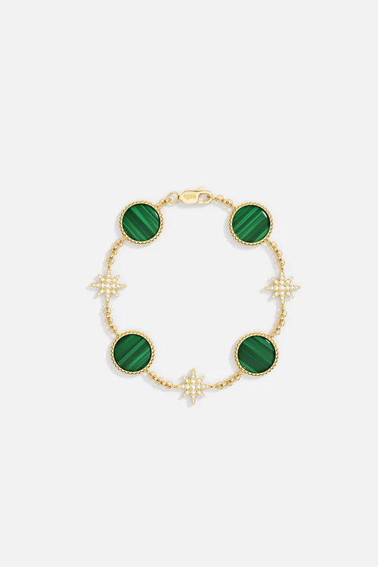 mediterranee - Malachite Météorites Bracelet
