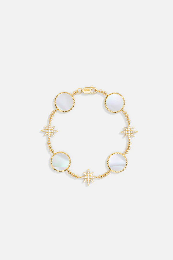 mediterranee - White Nacre Météorites Bracelet