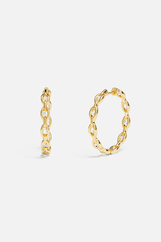 yacht club - Pavé Chain Earrings